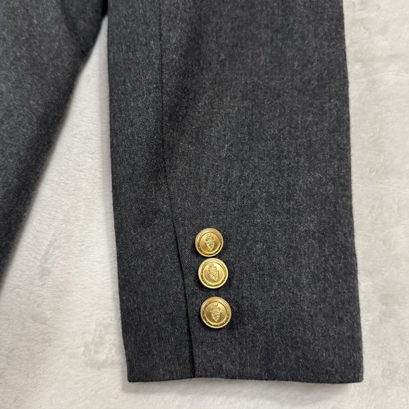 Vintage Talbots‎ Double Breasted Midi Skirt Suit Size 10 8 Wool Gold Button Read - Picture 6 of 16